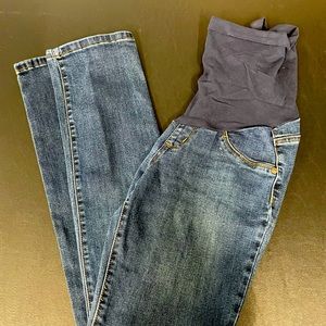 Indigo blue maternity jeans